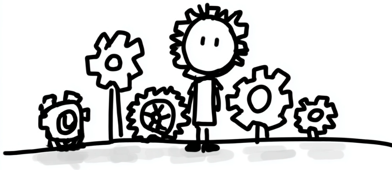 수험생 타겟 광고 콘텐츠 톱니바퀴 설계 그림