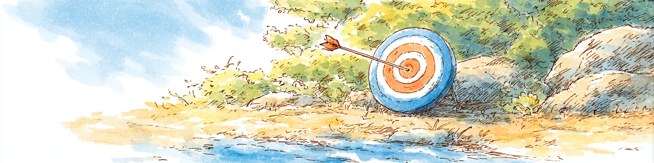 타겟에 화살이 꽂힌 그림