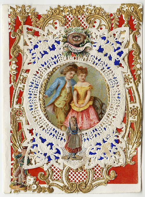 Esther Howland Valentine card, "Affection" ca. 1870s