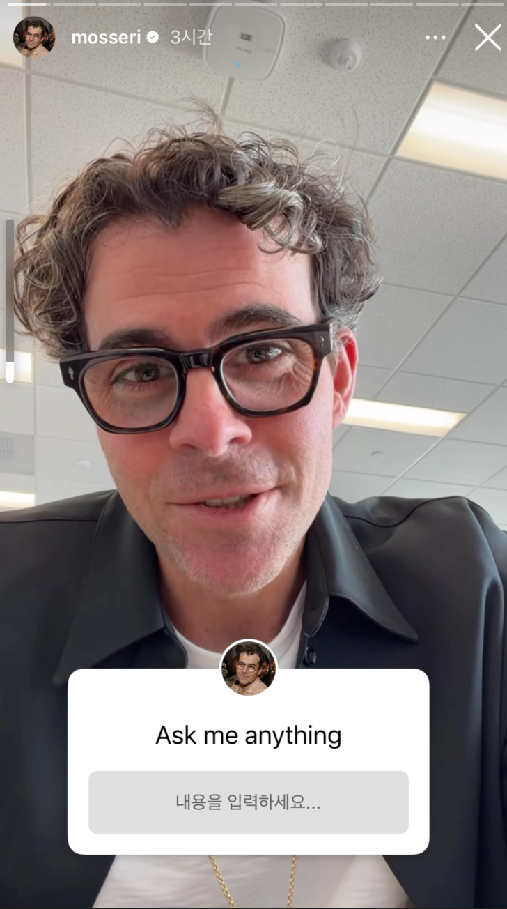 Adam Mosseri Official Instagram (@mosseri)