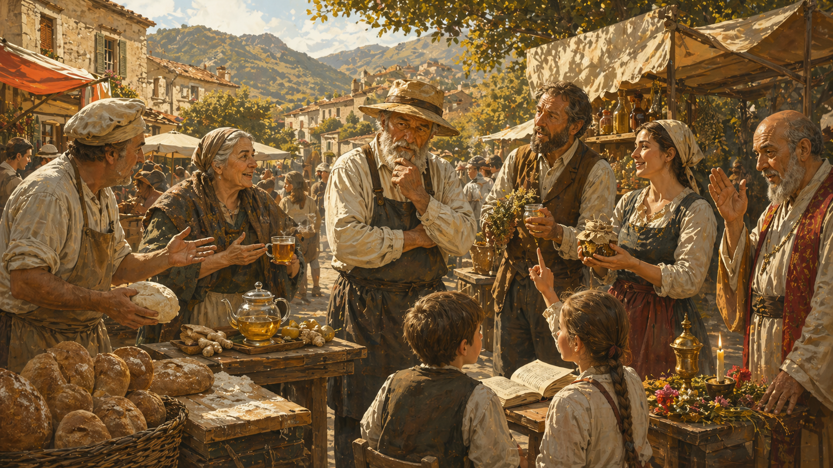 장터에서 사람들에게 '꿀'에 관해 묻는 노인 — 마을 사람들에게 꿀은 각기 다른 순간의 이름이었다