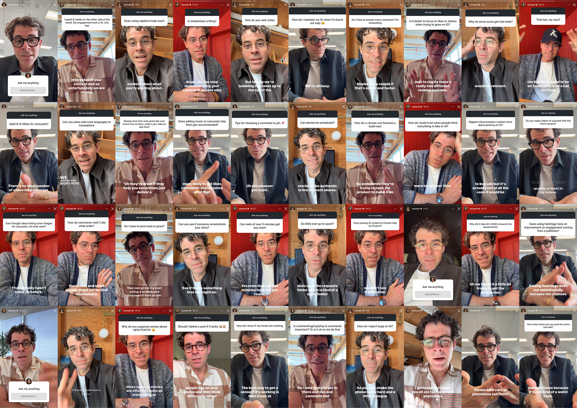 [Adam Mosseri Official Instagram (@mosseri)](https://www.instagram.com/mosseri/)