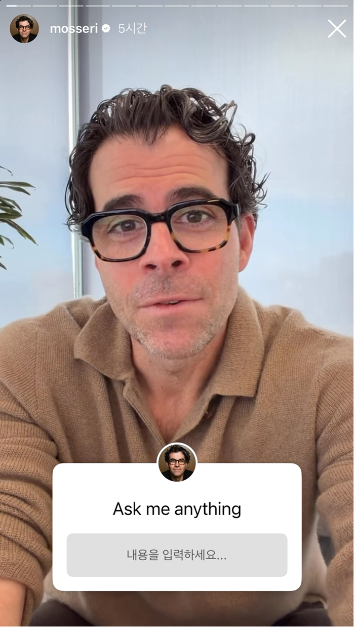 Adam Mosseri Official Instagram (@mosseri)