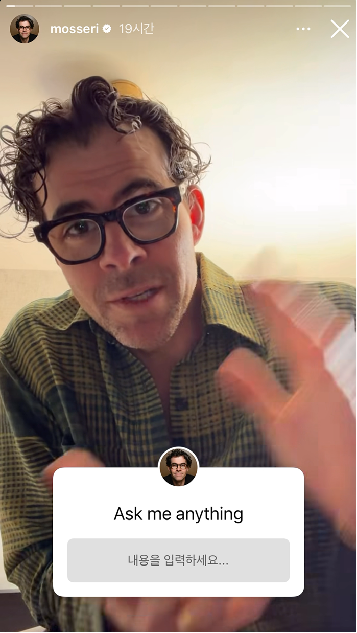 Adam Mosseri Official Instagram (@mosseri)