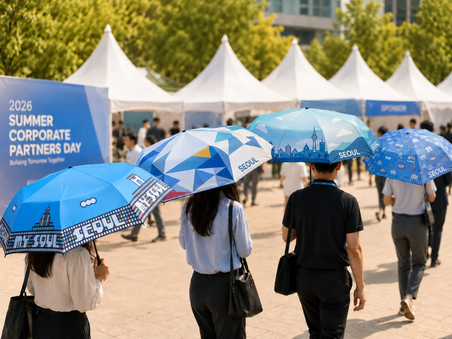 2026 여름 행사 사은품 우양산 활용 사례