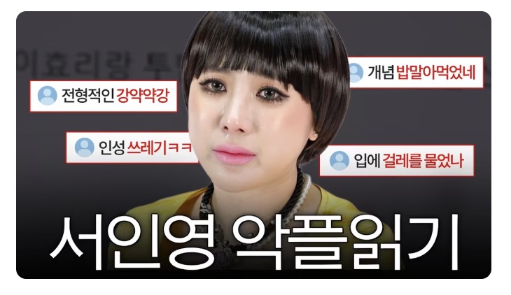 출처 유튜브 개과천선 서인영