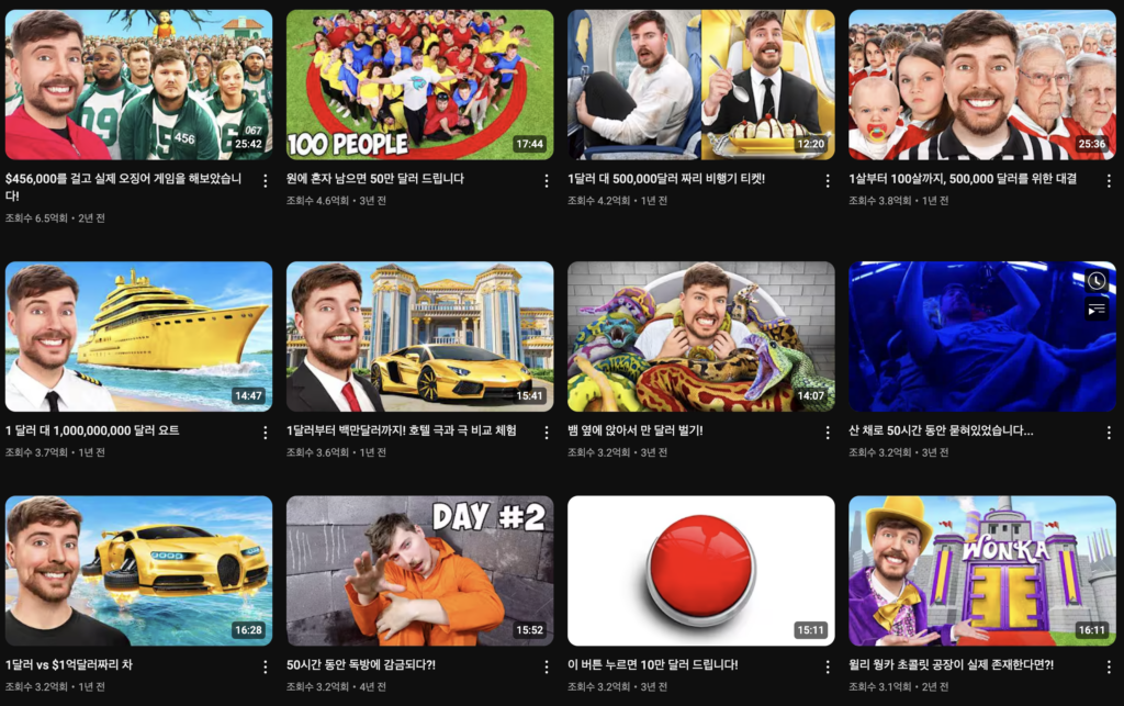 유출] 전세계 1위 Mr. Beast의 유튜브 7가지 비결