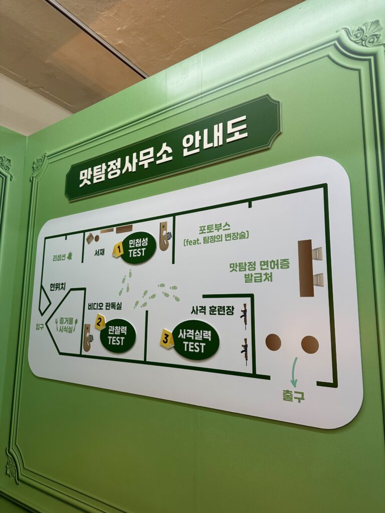 풀떼기의 맛탐정사무소 팝업 판넬 - 안내도